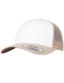 Truckers Cap Beechfield Retro Colored Front Khaki-Wit-Khaki